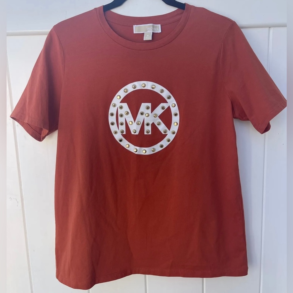orange and gold sport shirt from michaels Kors size medium